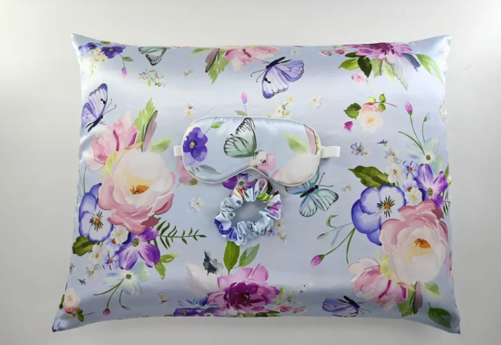 Sleeping Beauty Silk Pillowcase Set – Pillowcase, Eye Mask & Scrunchie