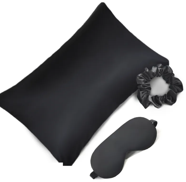 Sleeping Beauty Silk Pillowcase Set – Pillowcase, Eye Mask & Scrunchie