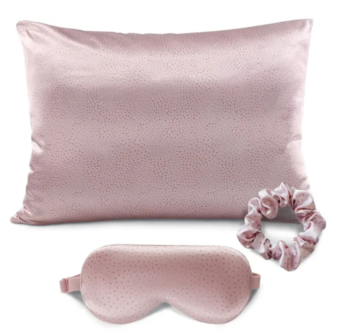 Sleeping Beauty Silk Pillowcase Set – Pillowcase, Eye Mask & Scrunchie