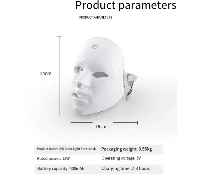 7-Color LED Light Therapy Face Mask – Anti-Aging Skin Rejuvenation